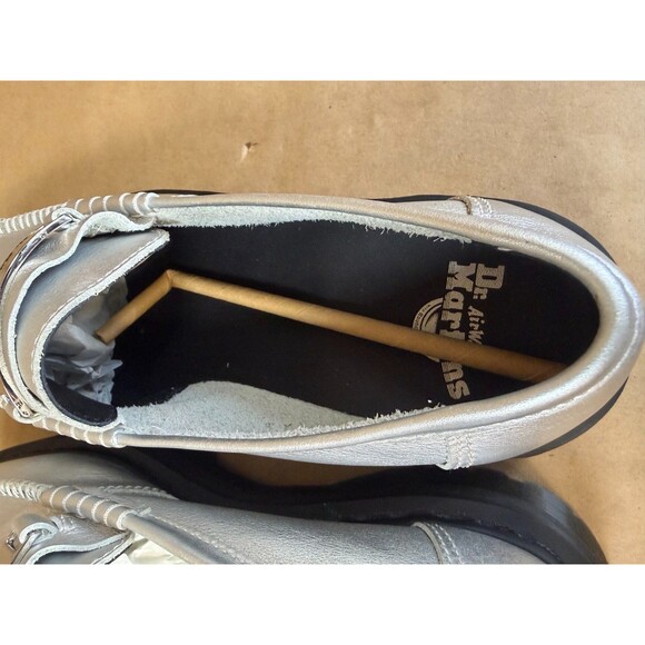 Dr. Martens Penton II Quad Metallic Silver Leather Platform Loafers Sz. M 11/W12 main image 13